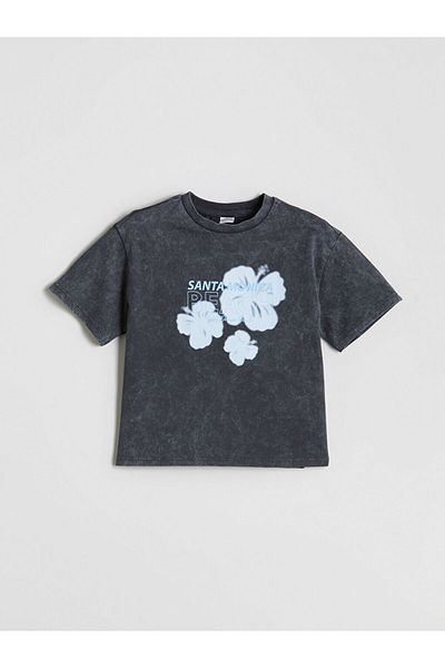 LC Waikiki New Season Crew Neck Floral Girl's T-Shirt