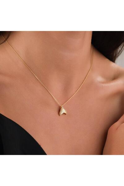 HOBİSY GIFT SHOP قلادة من الفولاذ مع شكل ذيل حورية البحر - لون ذهبي، لا يسود ...