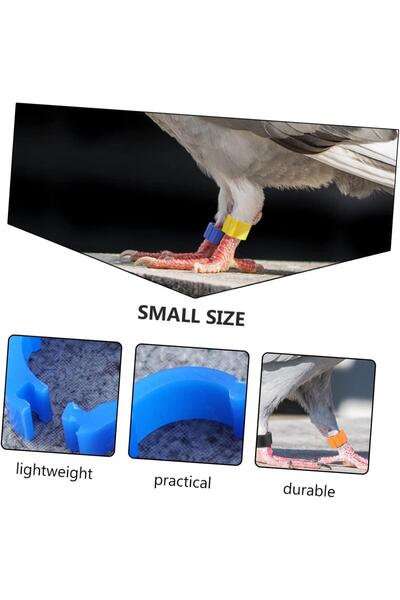 OEM Set of 200 pigeon leg rings, Plastic, Multicolor