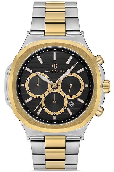 DAVID GUNER David Güner Men's Watch Dg-8522Ga-D2 45 mm Metal-Gold
