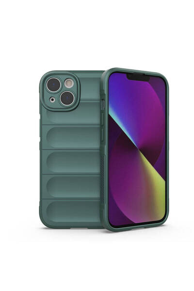 YTSGLOBAL حافظة لهاتف آيفون 14، غطاء سيليكون عرقي YTSG مع تصميم سطح خلفي مرن ...