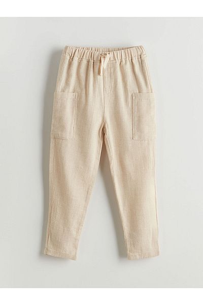 LC Waikiki Elastic Waist Linen Boy's Trousers