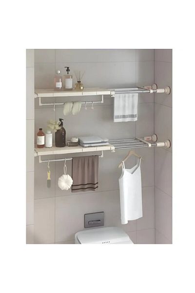 FOXMAG24 Separator telescopic pentru rafturi, reglabil 70–120 cm, cu ventuză, metal și ABS, alb