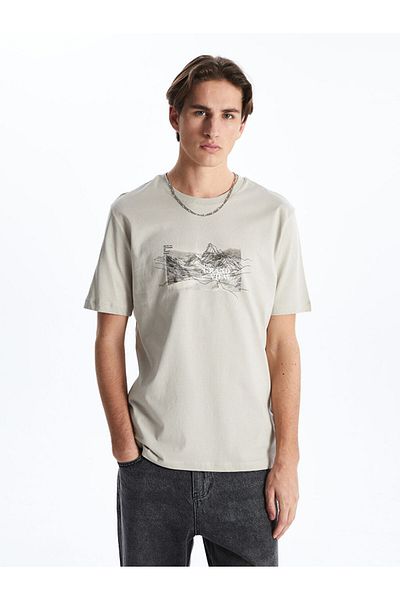 LC Waikiki New Season Crew Neck Printed Combed Cotton Men's T-Shirt - S5Eh04Z8