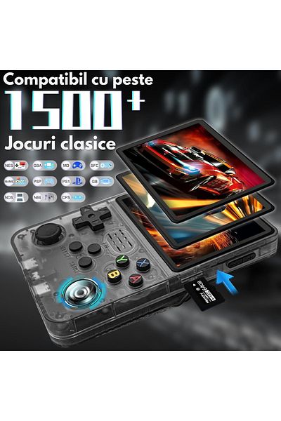 VisionHub Portable Gaming Console with 15,000+ Classic Games, VisionHub®, 3.5'' HD Screen, 128GB Storage