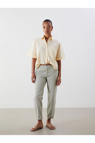 LC Waikiki New Season Carrot Fit Women's Jean Trousers with Belt - S5Ol12Z8
