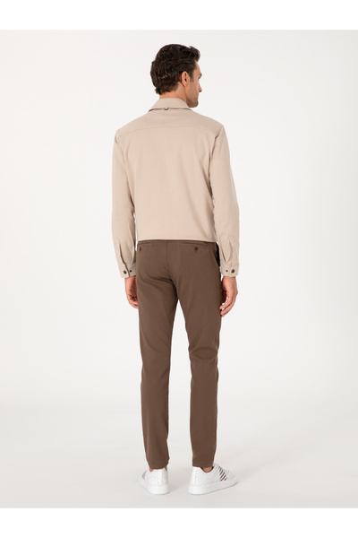 Cacharel Kahverengi Slim Fit Pamuk Karışımlı Kanvas Pantolon 50305640-VR029
