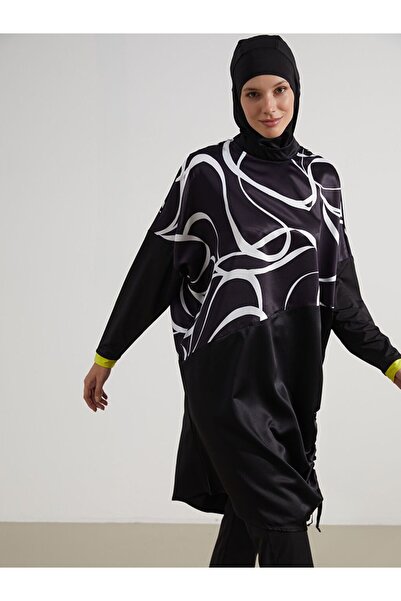 LC Waikiki Women's Hijab Swimsuit Set with High Collar Pattern