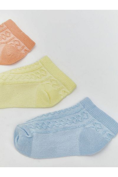 LC Waikiki New Season Basic Baby Girl Booties Socks 3-Piece - S5Kn91Z1