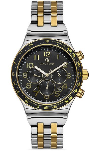 DAVID GUNER David Güner Men's Watch Dg-8245Ga-D2 43 mm Metal-Gold