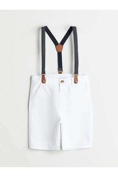 LC Waikiki White Basic Strap Boy's Shorts