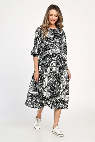 Eranthe Women's Dress, Eranthe, Leafy Black V312
