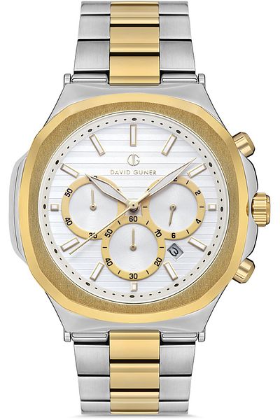 DAVID GUNER David Güner Men's Watch Dg-8522Ga-D1 45 mm Metal-Gold