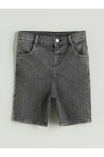 LC Waikiki New Season Striped Boy's Jean Shorts - S5Qm33Z1