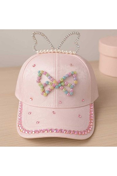 gigigiyim Beaded Ribbon Patterned Girl's Hat