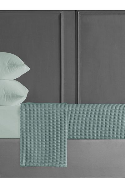 DENİZLİ ÇEYİZ Single Waffle Pattern Honeycomb Pique
