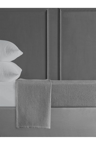 DENİZLİ ÇEYİZ Single Waffle Pattern Honeycomb Pique