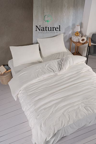 Naturel Collection 100% Natural Muslin Duvet Cover Set – Double |   Bag Gift! 🌿