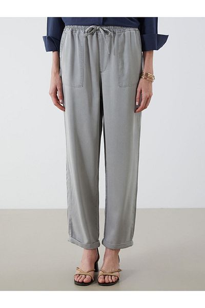 LC Waikiki New Season Elastic Waist Paperbag Women's Jean Trousers - S5Dm97Z8