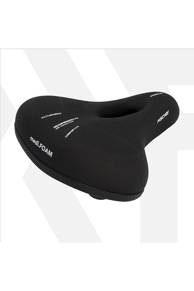 Fischer Bicycle Saddle, Trekking, Memory Foam, 27.5 X 16 X 8 Cm, , Black