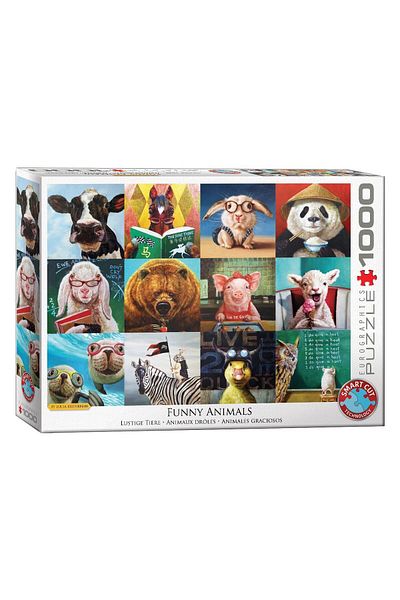 Eurographics Puzzle Eurographics - Lucia Heffernan: Funny Animals, 1000 pieces
