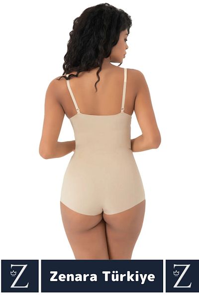 Zenara Does Not Show Underwear Non-Slip Firming Shaping Recovery Laser Cut Underarm Body Corset with Straps