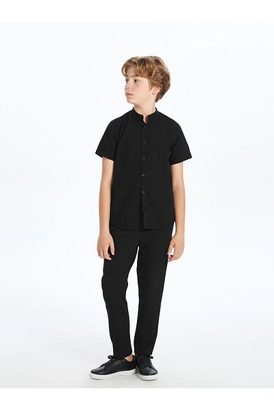 LC Waikiki Black Judge Collar Boy's Shirt