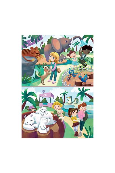 EDUCA Educa Puzzle - In The Zoo, 2x20 pieces
