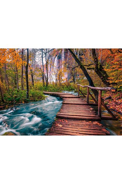 Enjoy Puzzle 1000 pieces Enjoy - Forest Stream in Plitvice, Croatia