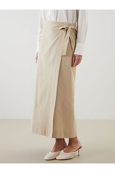 LC Waikiki Lcw Modest Tight Fit Poplin Skirt