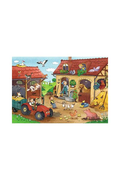 RAVENSBURGER Ravensburger Puzzle - Farm Work, 2x12 pieces
