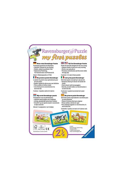 RAVENSBURGER Ravensburger Puzzle - Animal Friends, 3x6 pieces