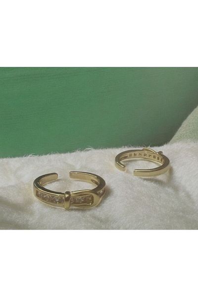 demirosa 1 Pcs Steel Adjustable Stone Stylish Ring