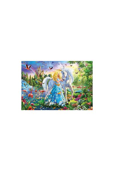 EDUCA Puzzle Educa - The princess and the unicorn, 1000 pieces, includes puzzle glue