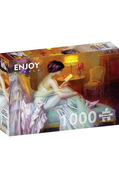 Enjoy Puzzle 1000 pieces Enjoy - Delphin Enjolras: Reading at Lamp Light