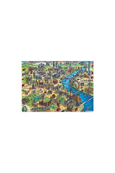 EDUCA Educa Puzzle - London Map, 500 pieces, includes glue
