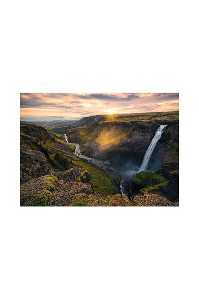 RAVENSBURGER Ravensburger Puzzle - Haifoss Waterfall Iceland, 1000 pieces