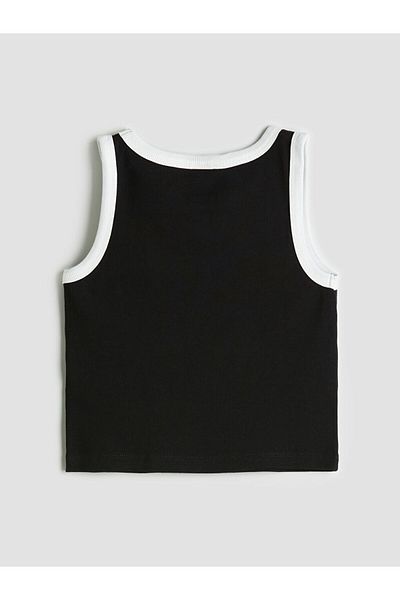 LC Waikiki Tricou pentru fetiță cu imprimeu Miami, sezon nou, cu decolteu rotund - S5N746Z4