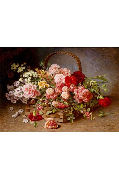 Enjoy Puzzle 1000 pieces Enjoy - Hans Buchner: A Basket of Roses and Carnations