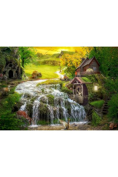 Enjoy Puzzle 1000 pieces Enjoy - A Log Cabin by the Magic Creek