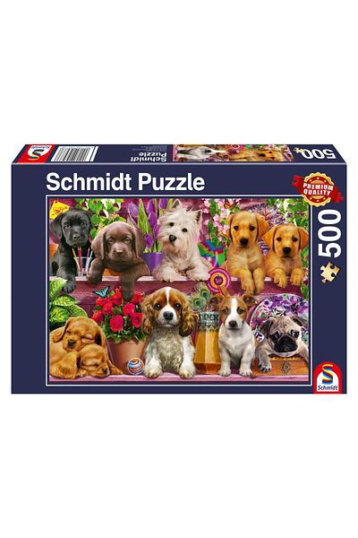 Schmidt Schmidt Puzzle - Dogs on the Shelf, 500 pieces