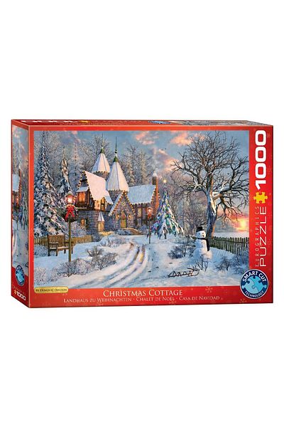 Eurographics Puzzle Eurographics - Dominic Davison: Christmas Cottage, 1000 piese