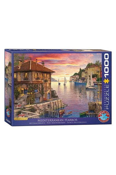 Eurographics Puzzle Eurographics - Dominic Davison: Mediterranean Harbor, 1000 pieces