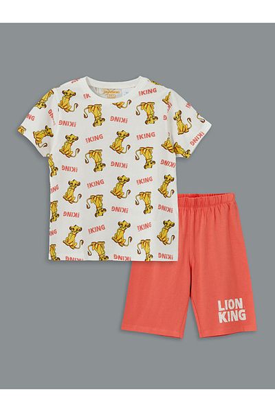 LC Waikiki New Season Lion King Printed Boys' Shorts Pajama Set - S5Fm69Z1