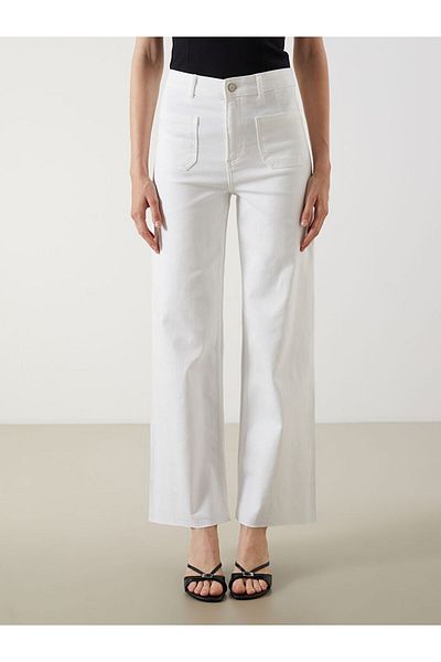 LC Waikiki New Season Wideleg Women's Jean Trousers - S5Q169Z8