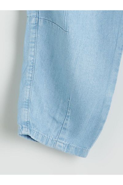 LC Waikiki Pantaloni de jeans balon pentru fete cu talie elastică sezon nou - S5GL73Z1