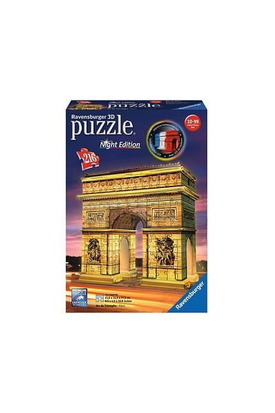 RAVENSBURGER Ravensburger 3D puzzle - Arch of Triumph at Night, 216 pieces, with LED
