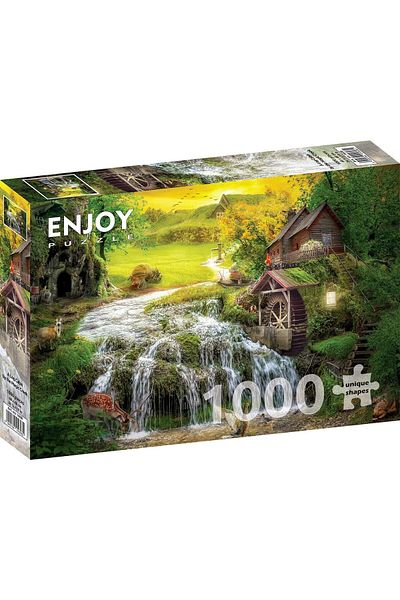 Enjoy Puzzle 1000 pieces Enjoy - A Log Cabin by the Magic Creek