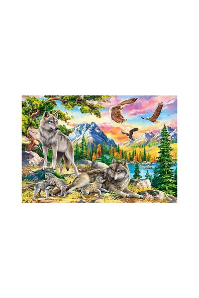 Castorland Puzzle 1000 pieces Castorland - Wolf Family and Eagles