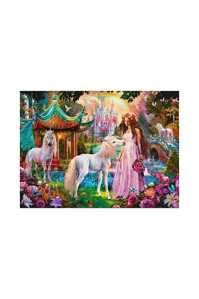 RAVENSBURGER Ravensburger Puzzle - Princess with Unicorn, 100 pieces XXL, shiny